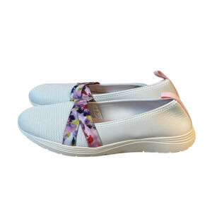 Easy Spirit  White Floral Comfort Lightweight Lorie2 Slip On Shoes Size 7.5M